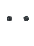 Pyrite Druzy Solid 925 Sterling Silver stud Earrings