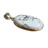 Howlite Solid 925 Sterling Silver Pendant