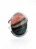 Polychrome Jasper Solid 925 Sterling Silver Ring 8