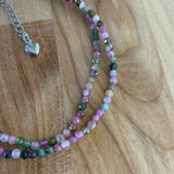 Tourmaline 2 mm Beaded Necklace
