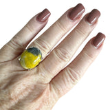 Bumblebee Jasper Solid 925 Sterling Silver Ring 7