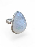 Angel Aura Druzy Solid 925 Sterling Silver Ring 6