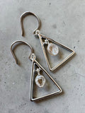Herkimer Diamond Solid 925 Sterling Silver Earrings
