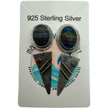 Fordite Solid 925 Sterling Silver Earrings