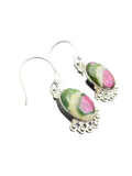 Ruby Fuchsite Solid 925 Sterling Silver Earrings