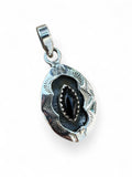 Black Onyx Shadow Box Solid 925 Sterling Silver Pendant