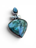 Blue Labradorite Solid 925 Sterling Silver Pendant