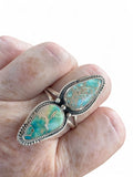 Blue Sea Sediment Jasper Solid 925 Sterling Silver Ring 9.5