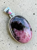 Rhodonite Solid 925 Sterling Silver Pendant