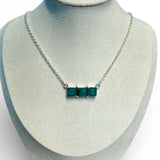 Emerald Solid 925 Sterling Silver Necklace