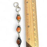 Sunstone Solid 925 Sterling Silver Bracelet