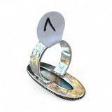 Kingman Turquoise & Spiny Oyster Solid 925 Sterling Silver Ring 7