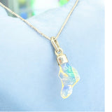 Rough Ethiopian Opal Solid 925 Sterling Silver Necklace