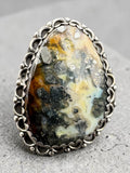 Indonesian Red Marcasite Solid 925 Sterling Silver Ring 8