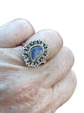 Australian Opal Solid 925 Sterling Silver Ring 8