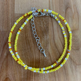 Yellow Seed Beads Necklace