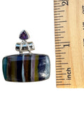 Surfite & Amethyst Solid 925 Sterling Silver