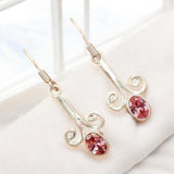 Pink Topaz Solid 925 Sterling Silver Earrings