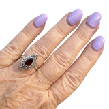 Garnet Poison Solid 925 Sterling Silver Ring 7