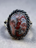 Leopardskin Jasper Solid 925 Sterling Silver Ring 8