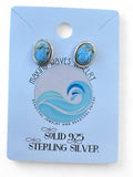Golden Hills Turquoise Solid 925 Sterling Silver stud Earrings
