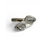 Black Rutilated Quartz Solid 925 Sterling Silver Ring ADJ