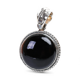 Black Onyx Solid 925 Sterling Silver Pendant