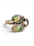 Faceted Ethiopian Opal Solid 925 Sterling Silver Ring 9