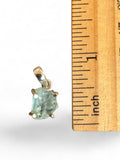 Rough Aquamarine Solid 925 Sterling Silver Pendant