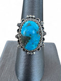 Pilot Mountain Turquoise Solid 925 Sterling Silver Ring 8