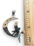 Fairy Turquoise and Oyster Solid 925 Sterling Silver Pendant