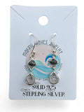 Herkimer Diamond & Meteorite Solid 925 Sterling Silver Earrings