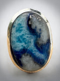 Rare Afghanite Solid 925 Sterling Silver Ring 7
