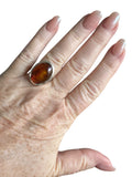 Baltic Amber Solid 925 Sterling Silver Ring 7
