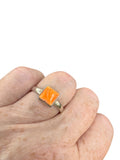 Spiny Oyster Solid 925 Sterling Silver Ring – Size 8