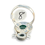 Green Onyx Solid 925 Sterling Silver Ring 8