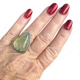 Prehnite Solid 925 Sterling Silver Ring 6