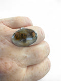 Michigan Copper Agate Solid 925 Sterling Silver Ring ADJ