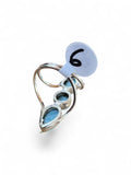 Caribbean Larimar Solid 925 Sterling Silver Ring 6