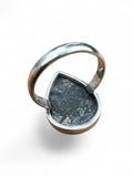 Pyrite in Agate Solid 925 Sterling Silver Ring 8