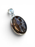 Smoky Topaz Solid 925 Sterling Silver Pendant