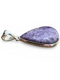 Charoite Solid 925 Sterling Silver Pendant