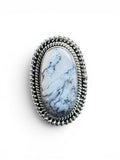 Dendritic Opal Solid 925 Sterling Silver Ring 6