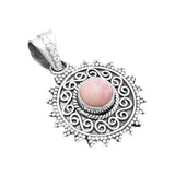 Pink Opal Solid 925 Sterling Silver Pendant