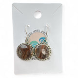 Crazy Lace Agate round Solid 925 Sterling Silver Earrings
