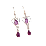 Amethyst Solid 925 Sterling Silver Earrings