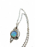 Ethiopian Opal Solid 925 Sterling Silver Pendant with chain