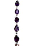 Amethyst Solid 925 Sterling Silver Bracelet
