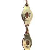Gold Rutilated Quartz Solid 925 Sterling Silver Bracelet