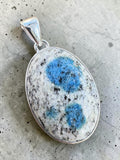 K2 Azurite Solid 925 Sterling Silver Pendant